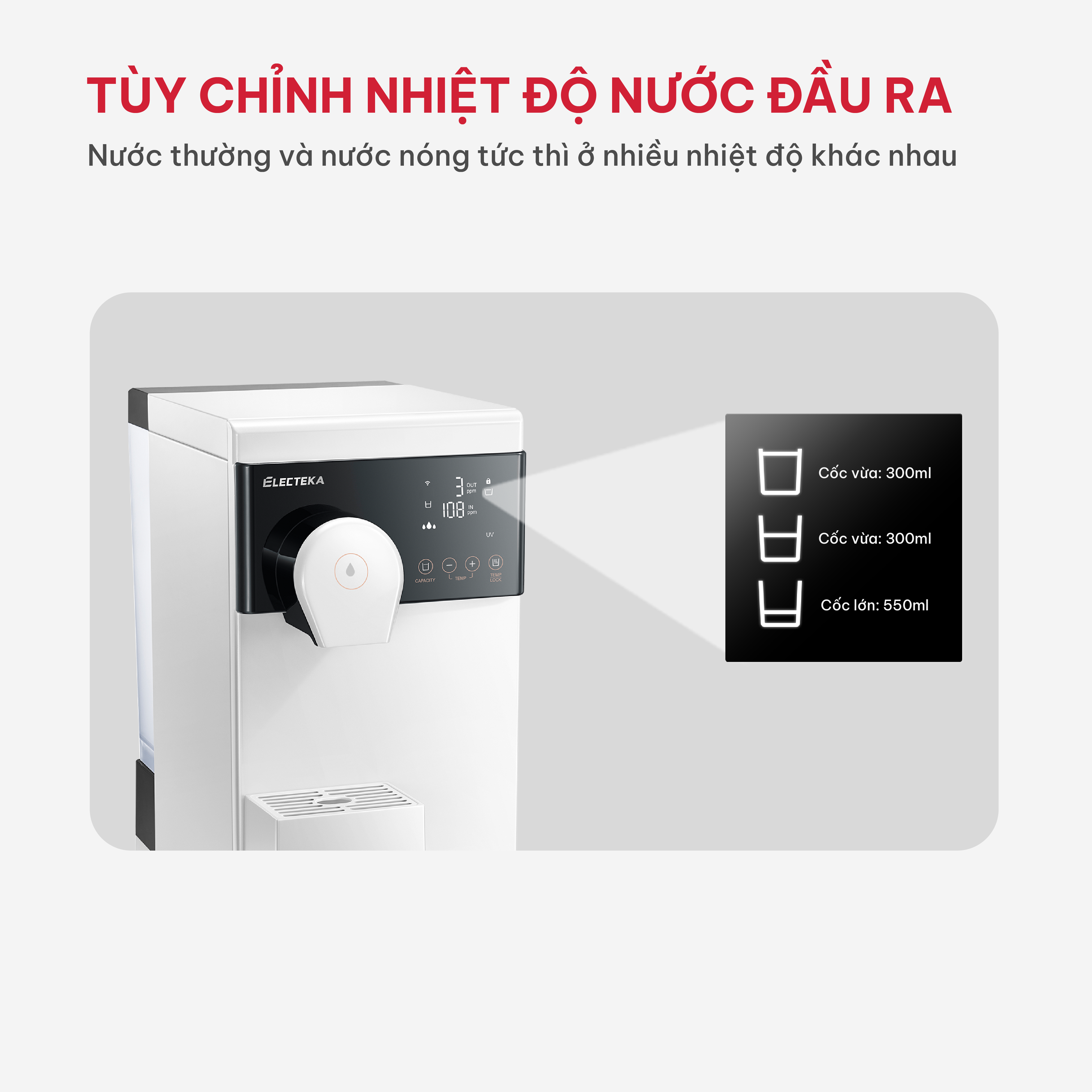 Máy lọc nước RO để bàn Electeka E6 - Hàng chính hãng