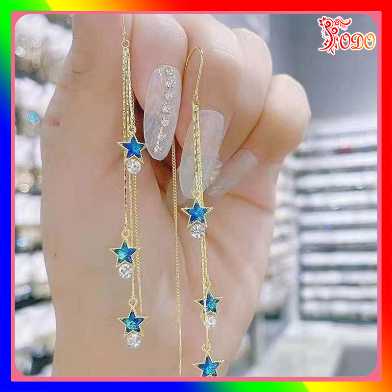 Bông tai ngôi sao tua rua đáng yêu kiểu dáng S925 phong cách sang trọng thích hợp đi chơi BSTKD - [Thời Trang ToDo