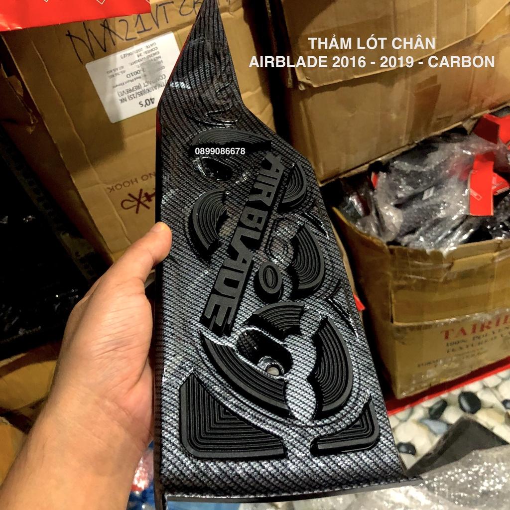Thảm chân xe Dành Cho AirBlade / AB - Lót sàn, Để chân, Gác chân trước - Carbon - Từ 2016 Đến 2019 - Phụ Kiện Xe Honda Air Blade