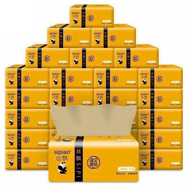 (30 gói) Thùng giấy ăn gấu trúc siêu dai Sipiao an toàn cho sức khỏe - 00454