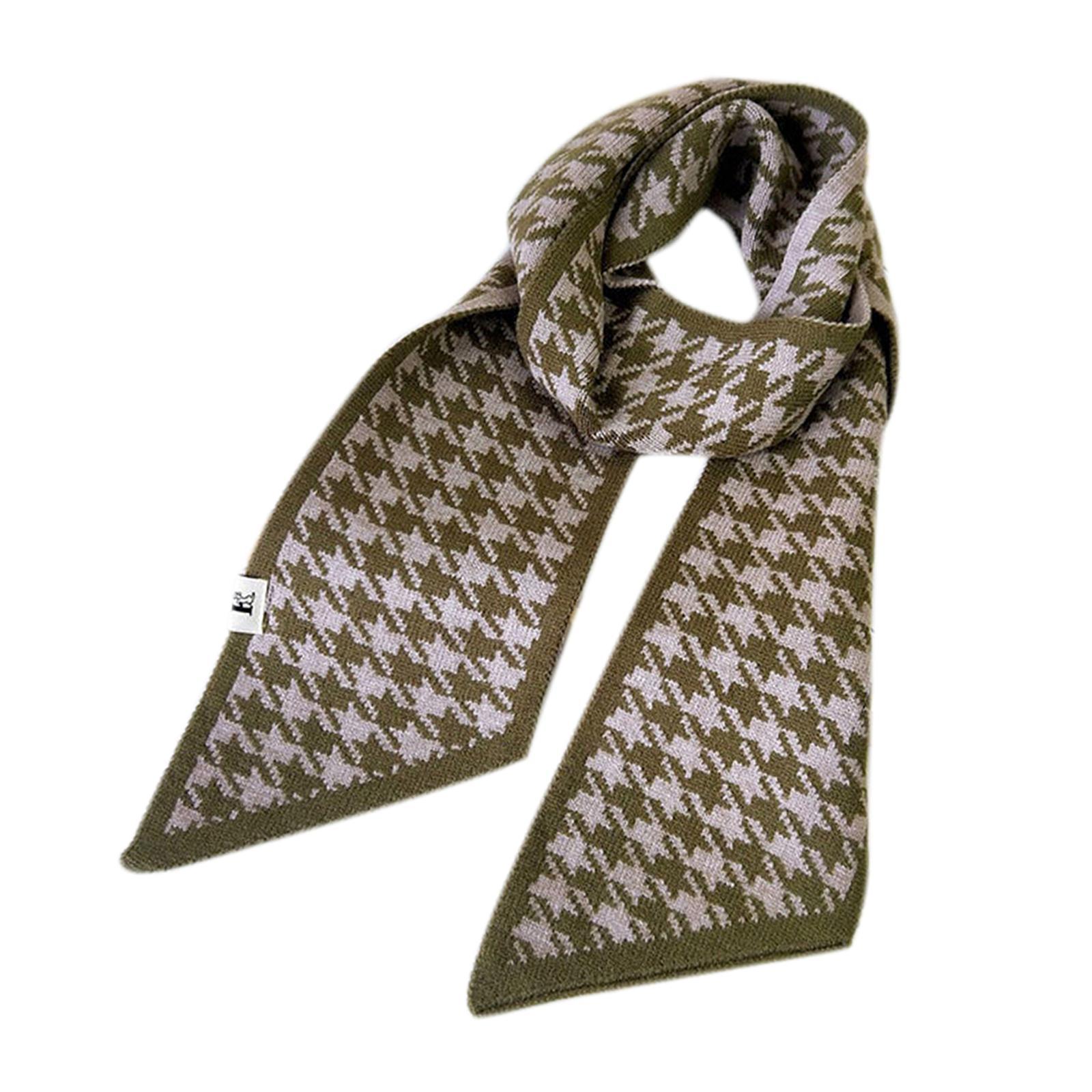 Women's Long Plaid Blanket Chunky Soft Winter/Fall Warm Scarf Big Tartan Scarves Wrap Shawl Knitted Neckerchief Neck Warmer