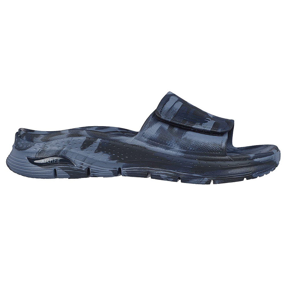 Skechers Nam Dép Quai Ngang Đi Bộ Giặt Máy Được, Thường Ngày, Đi Học, Đi Làm Arch Fit Foamies Beach Escape Walking Anti-Odor, Arch Fit, Dual-Density, Hanger Optional, Machine Washable - 243170-NVY