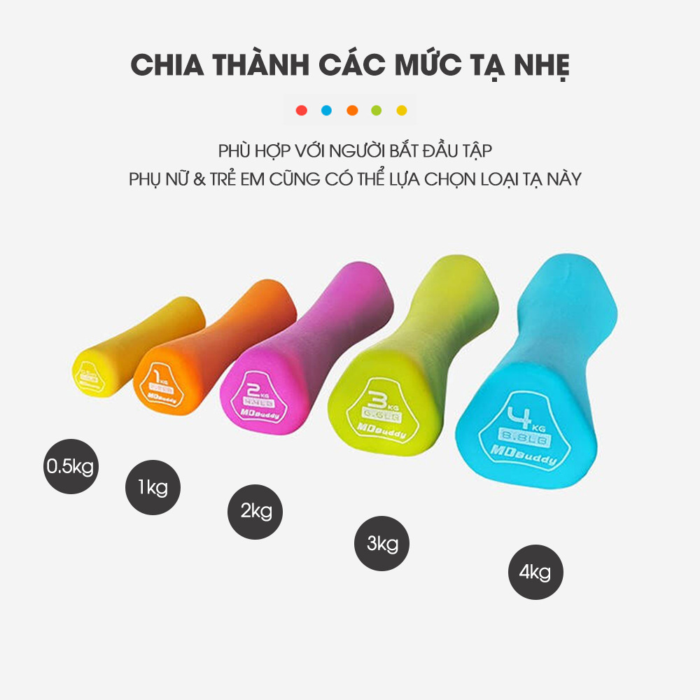 Tạ tay đơn tập thể hình chính hãng MDBuddy MD2015