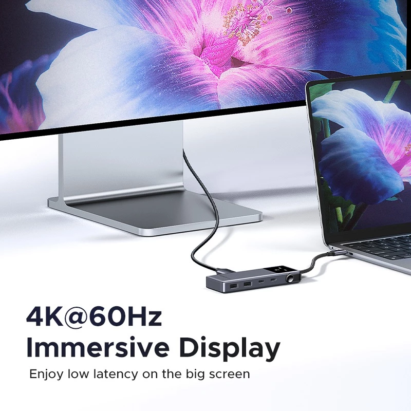 Ugreen Uno 6 trong 1 HUB 4K @ 60Hz 10Gbps Robot HUB PD100W USB A USB C HDMI Type C Adapter Hàng chính hãng