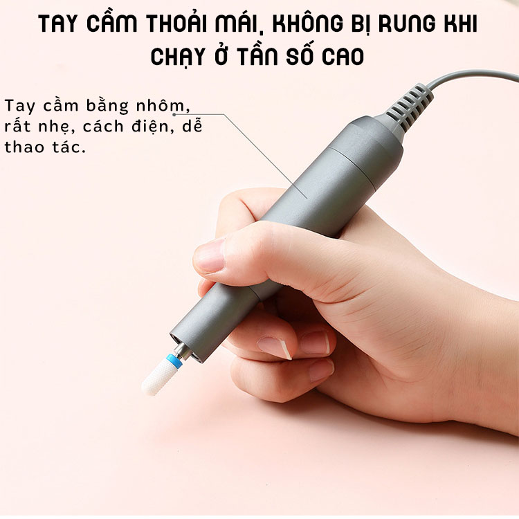 Máy Mài Móng, Làm Nail Cao Cấp STE201 Tích Điện-Tặng Kèm Bộ Đầu Mài