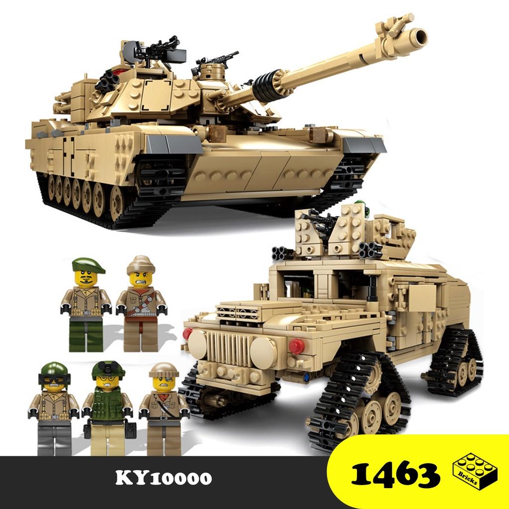 Đồ chơi Lắp Ráp Kazi KY10000 Military Army M1A2 Abrams MBT - Xe Tăng Chủ Lực Biến Hình Xe Hummer