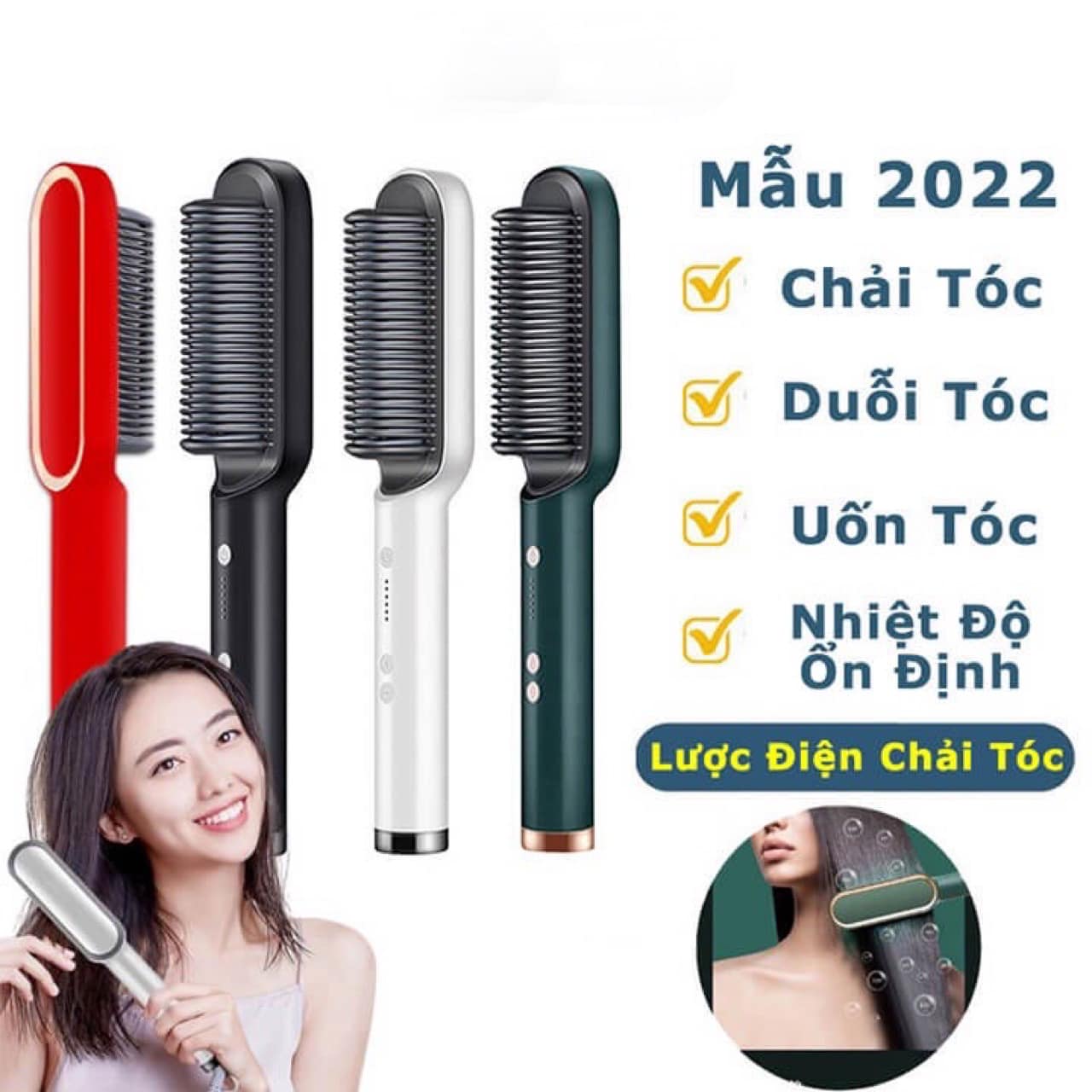 LƯỢC ĐIỆN CHẢI TÓC CÔNG NGHỆ HÀN QUỐC ( Tạo kiểu, chải thẳng, uốn cụp,...)