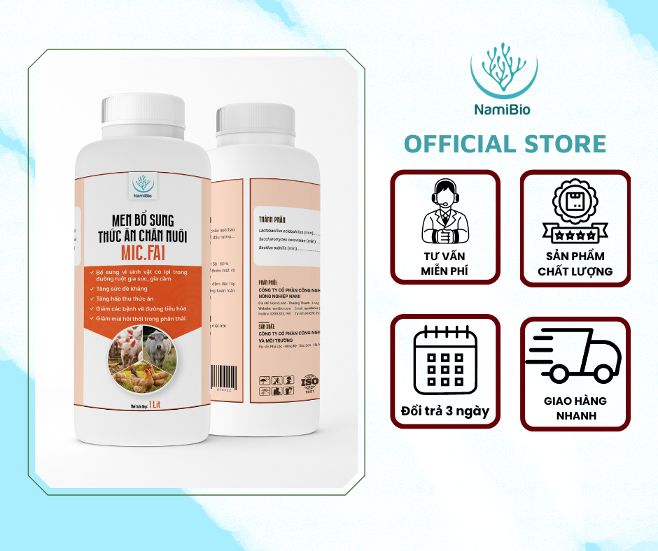 Men vi sinh bổ sung thức ăn chăn nuôi MIC.FA1 1kg