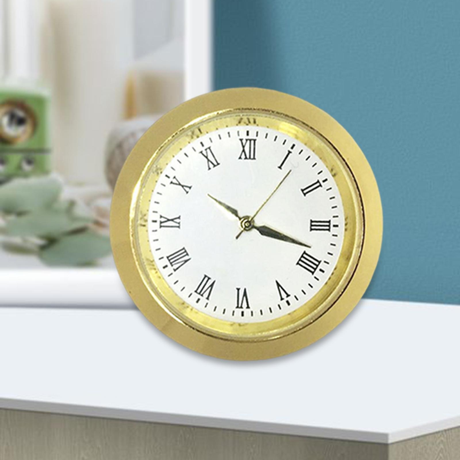 Classic Clock Insert Easy to Read Clock Face DIY Mini Clock for Desk Office