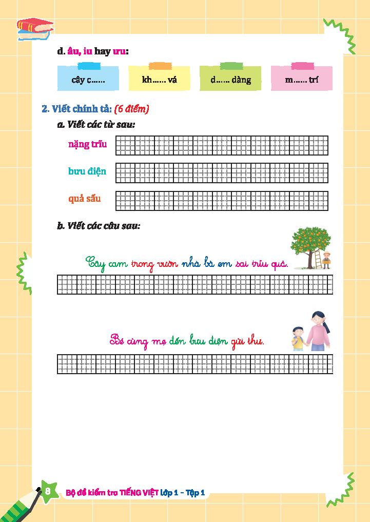 Bộ Đề Kiểm Tra Tiếng Việt Lớp 1 - Tập 1 (Kết Nối)