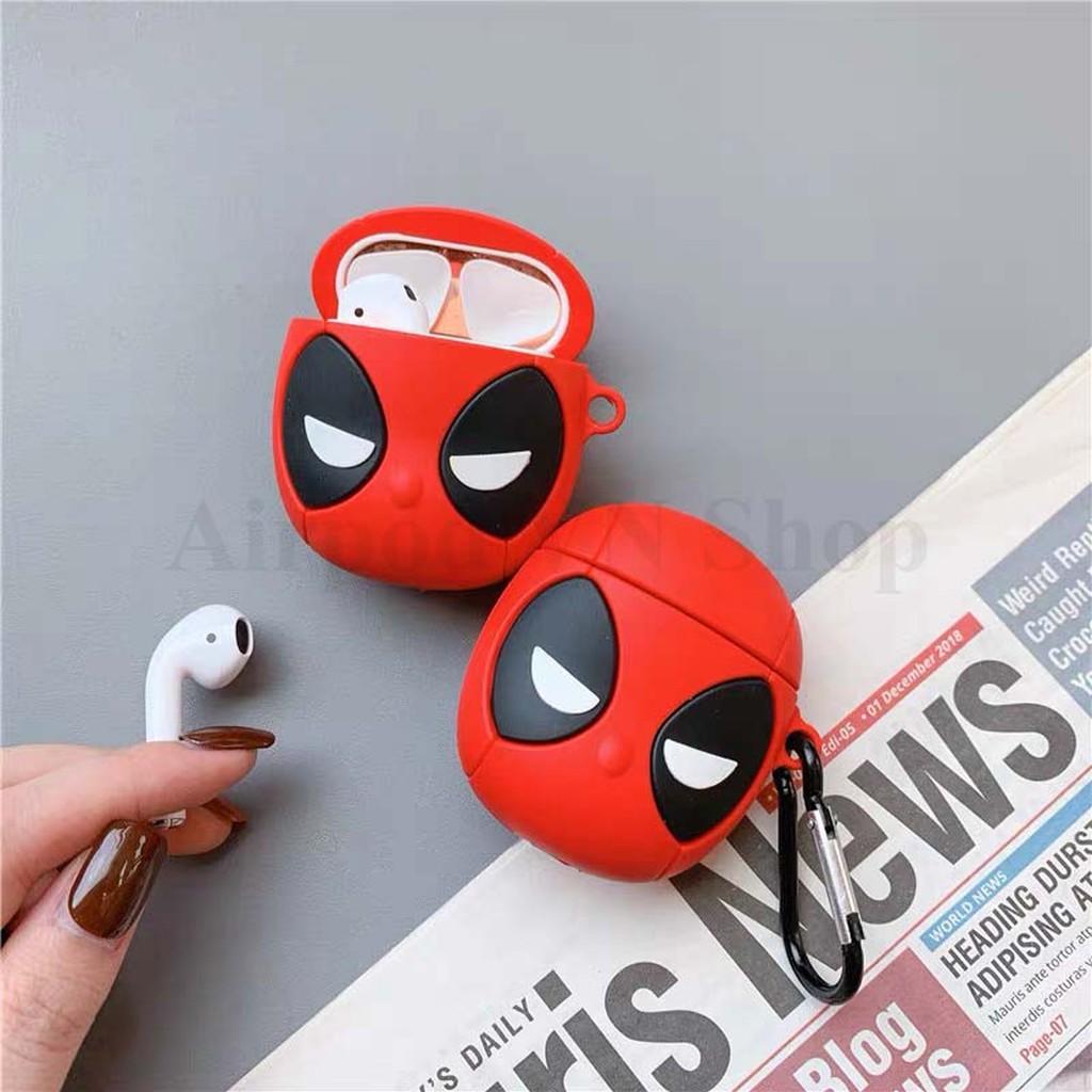 Bao Case Ốp dành cho airpod 1 và 2, Airpods Pro... Deadpool kute silicon cao cấp