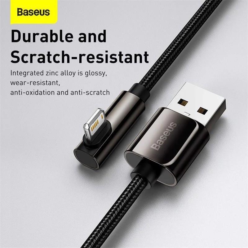 Cáp sạc  Baseus Legend Series Elbow Fast Charging Data Cable USB to iP ( 2.4A, 480Mbps ) -Hàng Chính Hãng