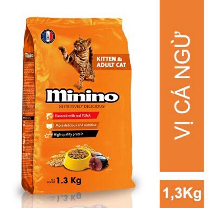 minino thức ăn hạt cho mèo vị cá ngừ túi 1,3kg