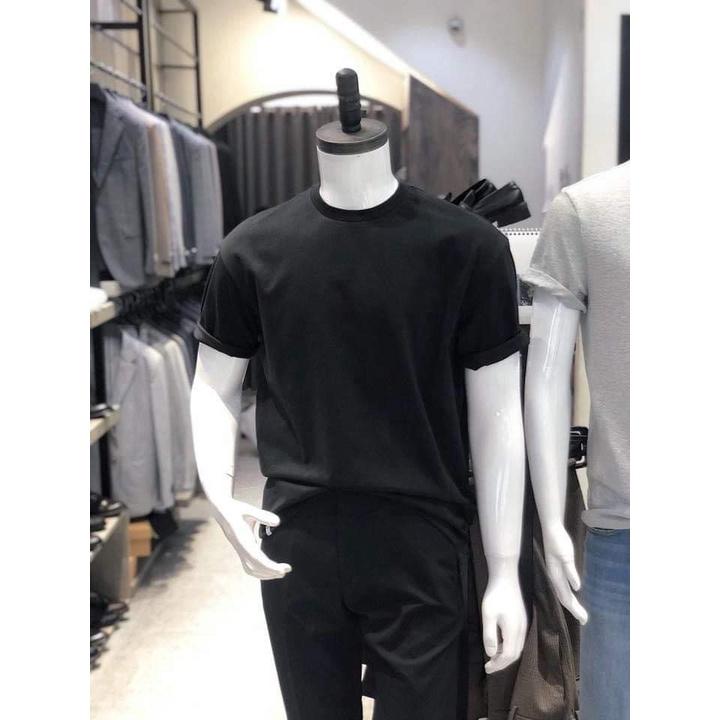 Áo thun nam nữ X-shop đen trắng vải cotton co dãn thoáng mát đơn giản - xshop18