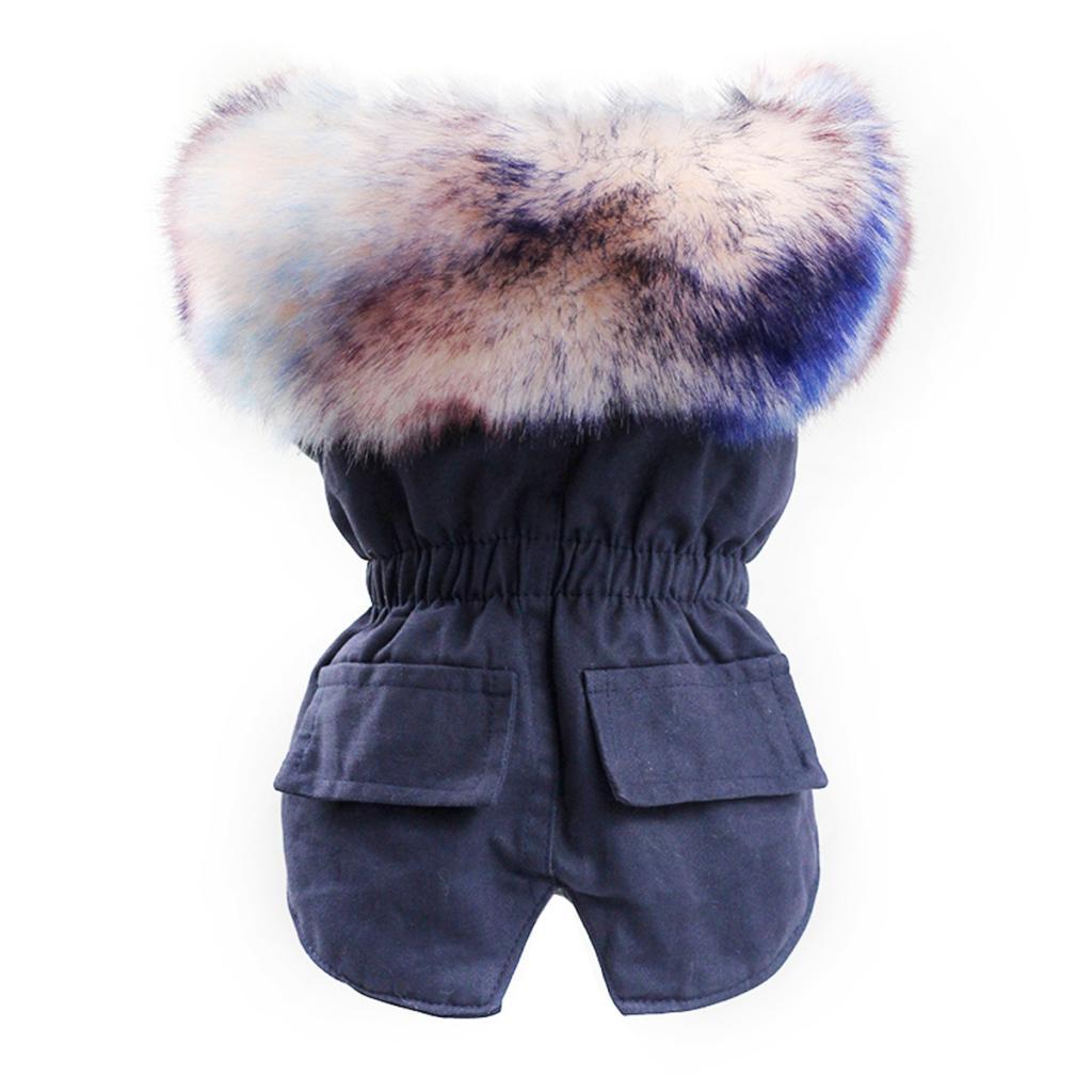 Elasticated  Collar Dog Coat Winter Small Pet Cat Jacket Clothes Apparel