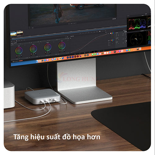 Sạc đa cổng HyperDrive Thunderbolt 4 Power Hub with Integrated GaN Power Source 96W HDTB4PH-US - Hàng chính hãng