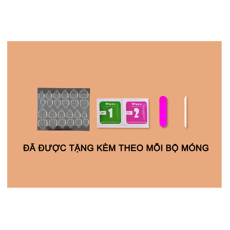 NBD 107 Móng Giả CHARM NƠ BỚM - Phom MÓNG DÀI [ Tặng Keo Và Dụng Cụ ] Lẻ