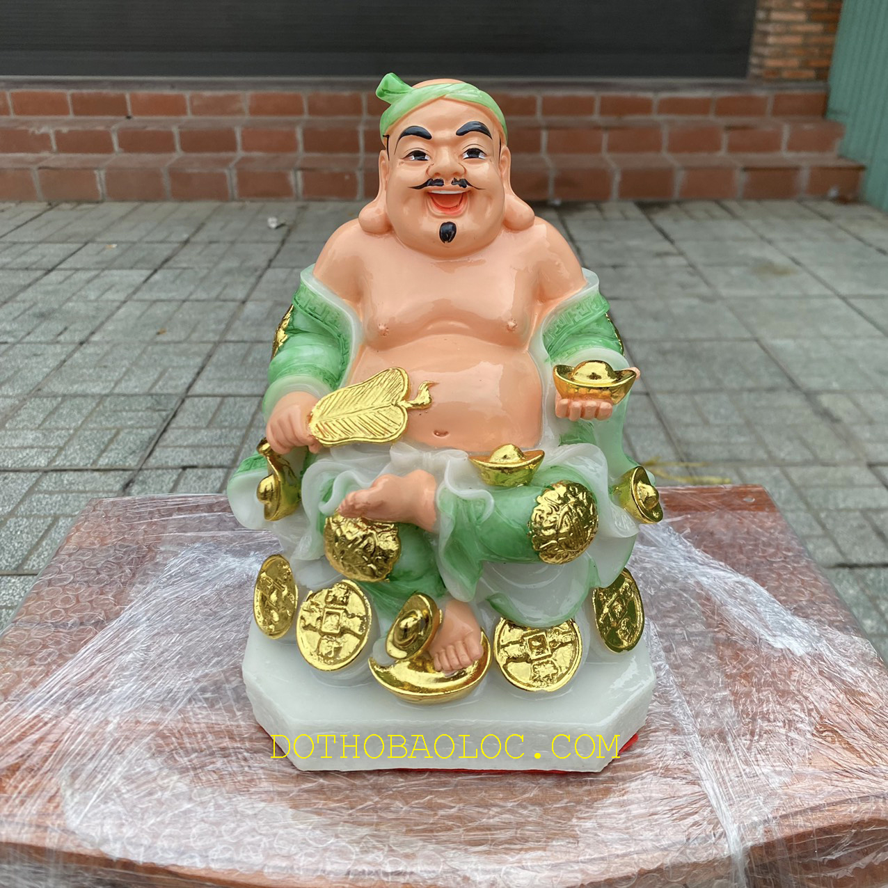 Tượng Thần tài Thổ Địa đá Việt Nam cao 25cm