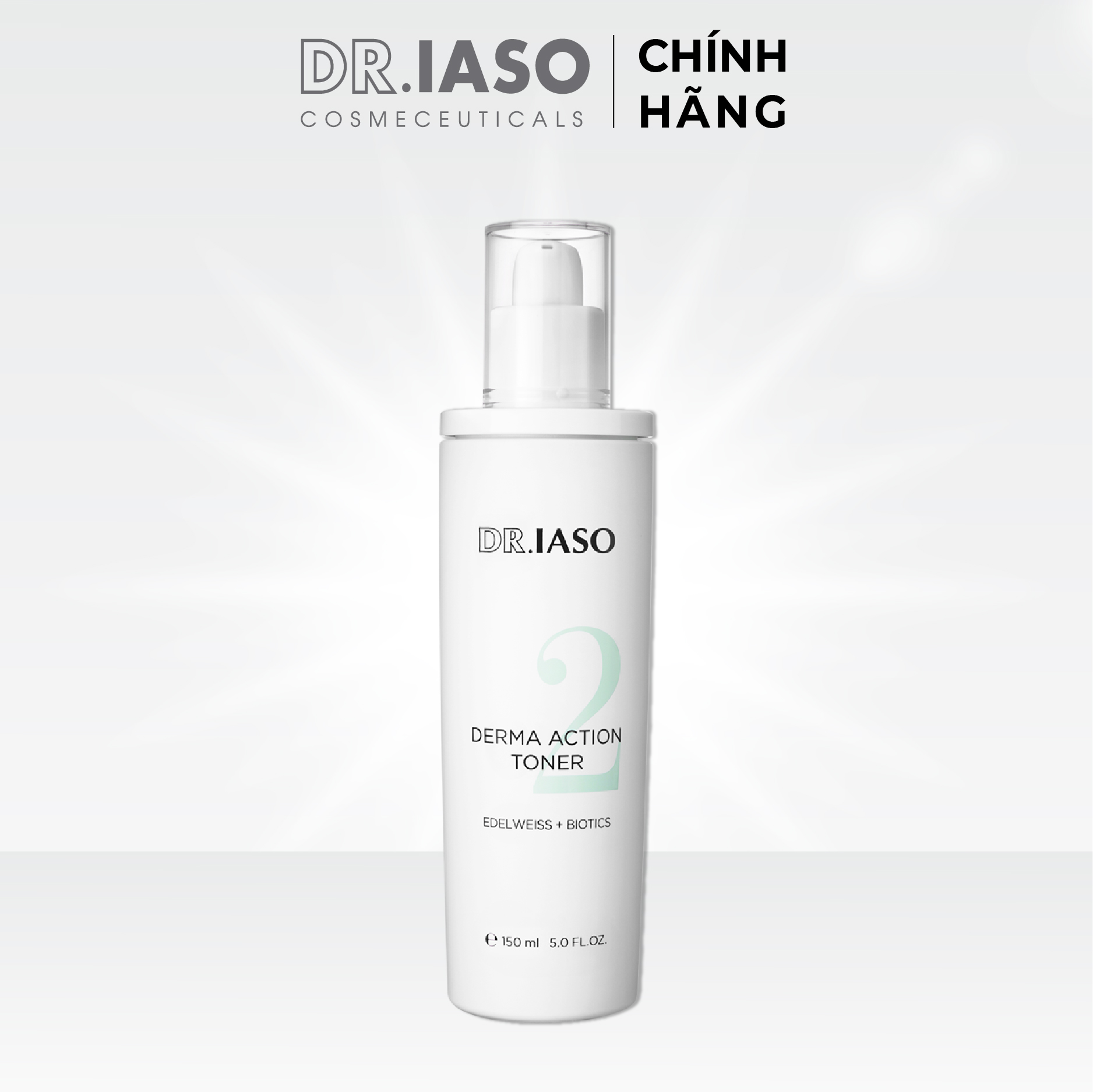 D45 Nước hoa hồng giúp làm trắng da, giảm nám Dr IASO Derma Action Toner 150ml