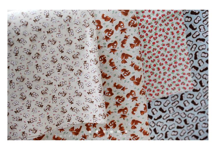 Dailylike Calico Vải Hai Dây Vải Quilting Vải Bông Vải May Quilting Vải Bông Tấm Vải 50CM Không phai màu