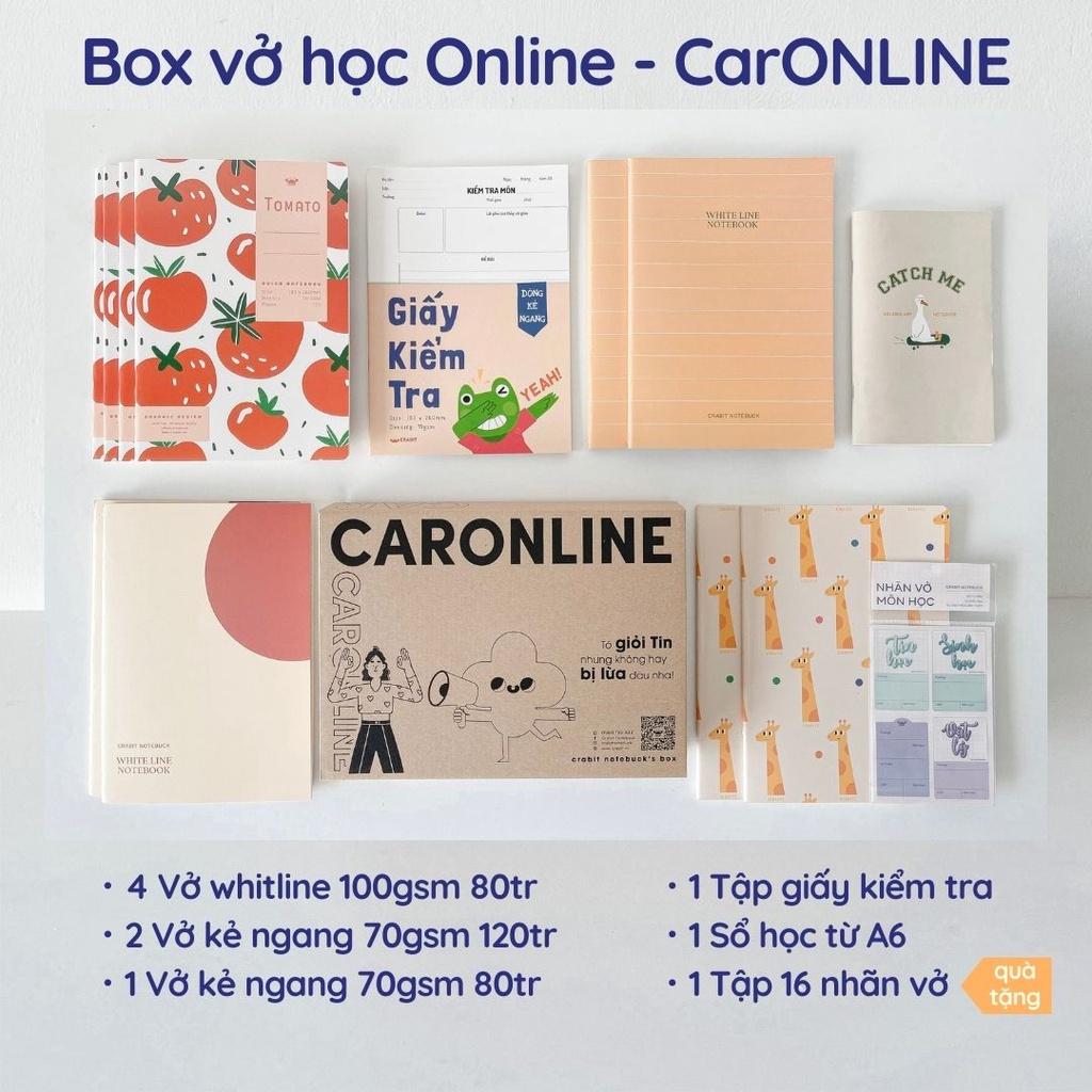 Vở chuyên toán văn anh hoá lý Box vở Crabit Study Buddy 2022 vở kẻ ngang dot ô vuông white line cornel TẶNG NHÃN VỞ