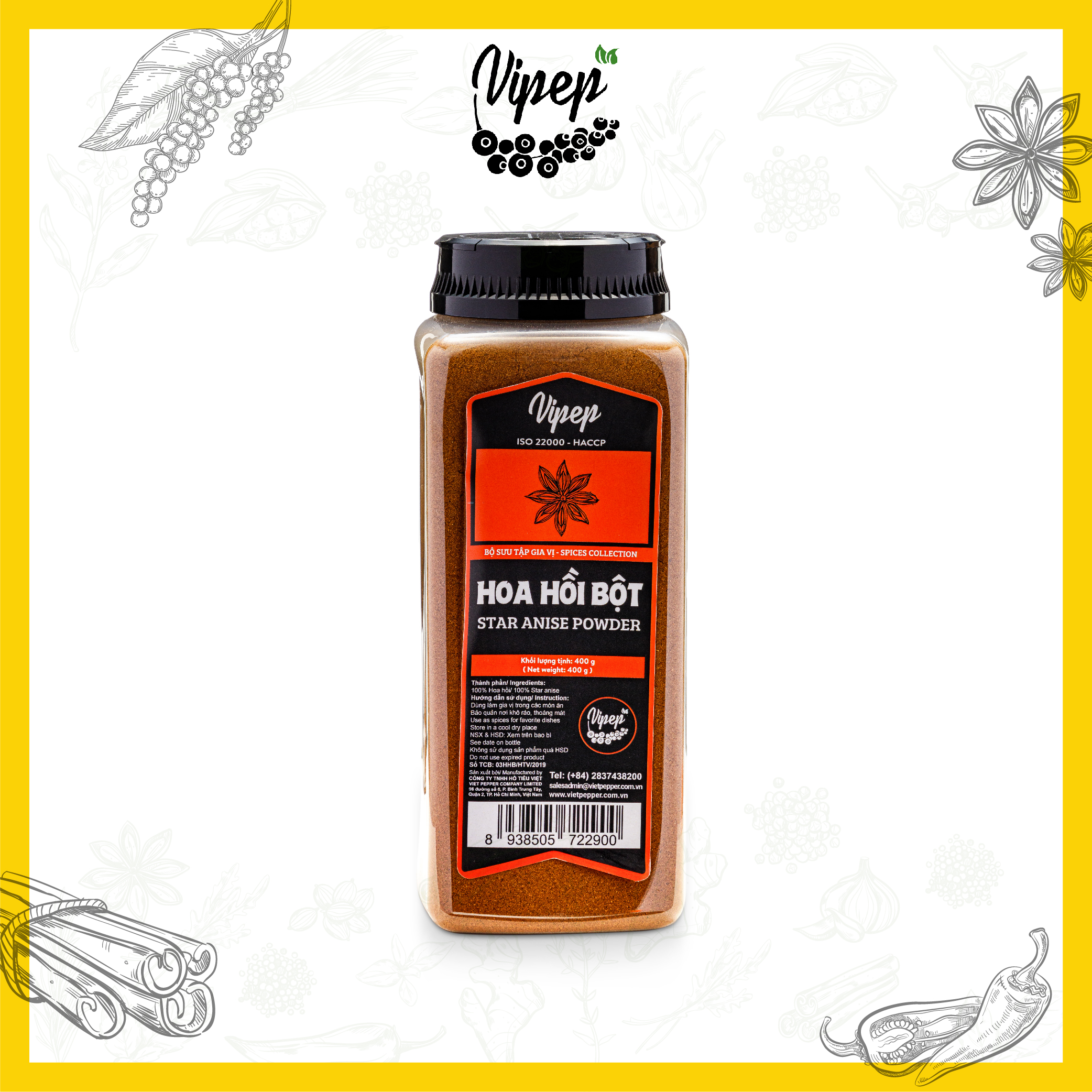 Hoa Hồi Bột Vipep 400gr