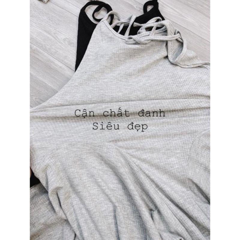 Set đầm dây xòe kèm áo khoác