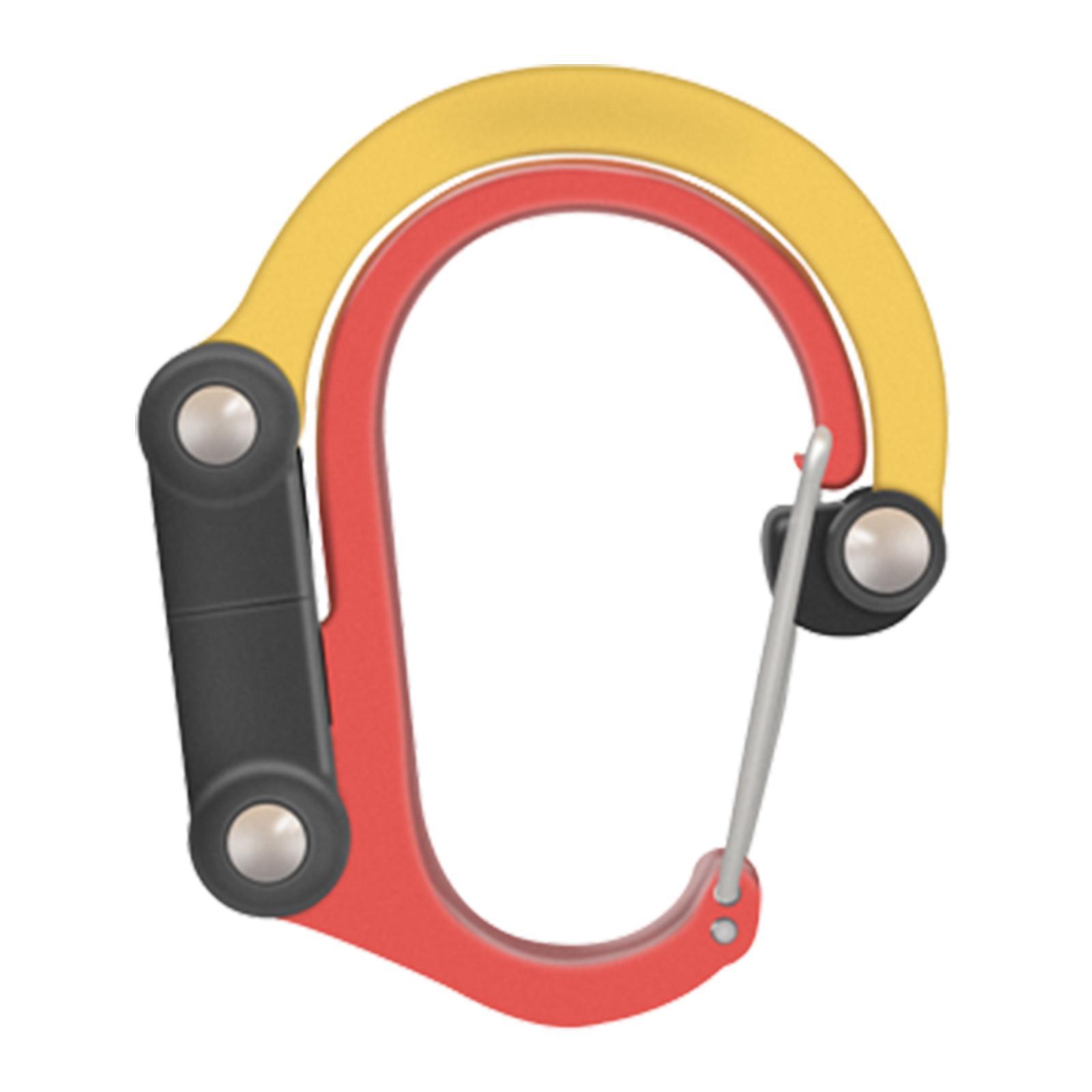 Carabiner Clip and Hook Multifunctional D Shaped Lightweight Small Snap Hook Gear Clip for Hammocks Mountaineering Traveling Fishing Camping