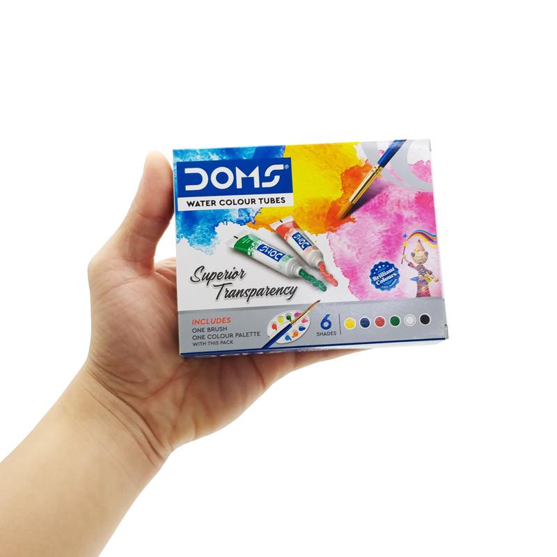 Hộp 6 Tuýp Màu Nước + Khay Màu - DOMS 8068