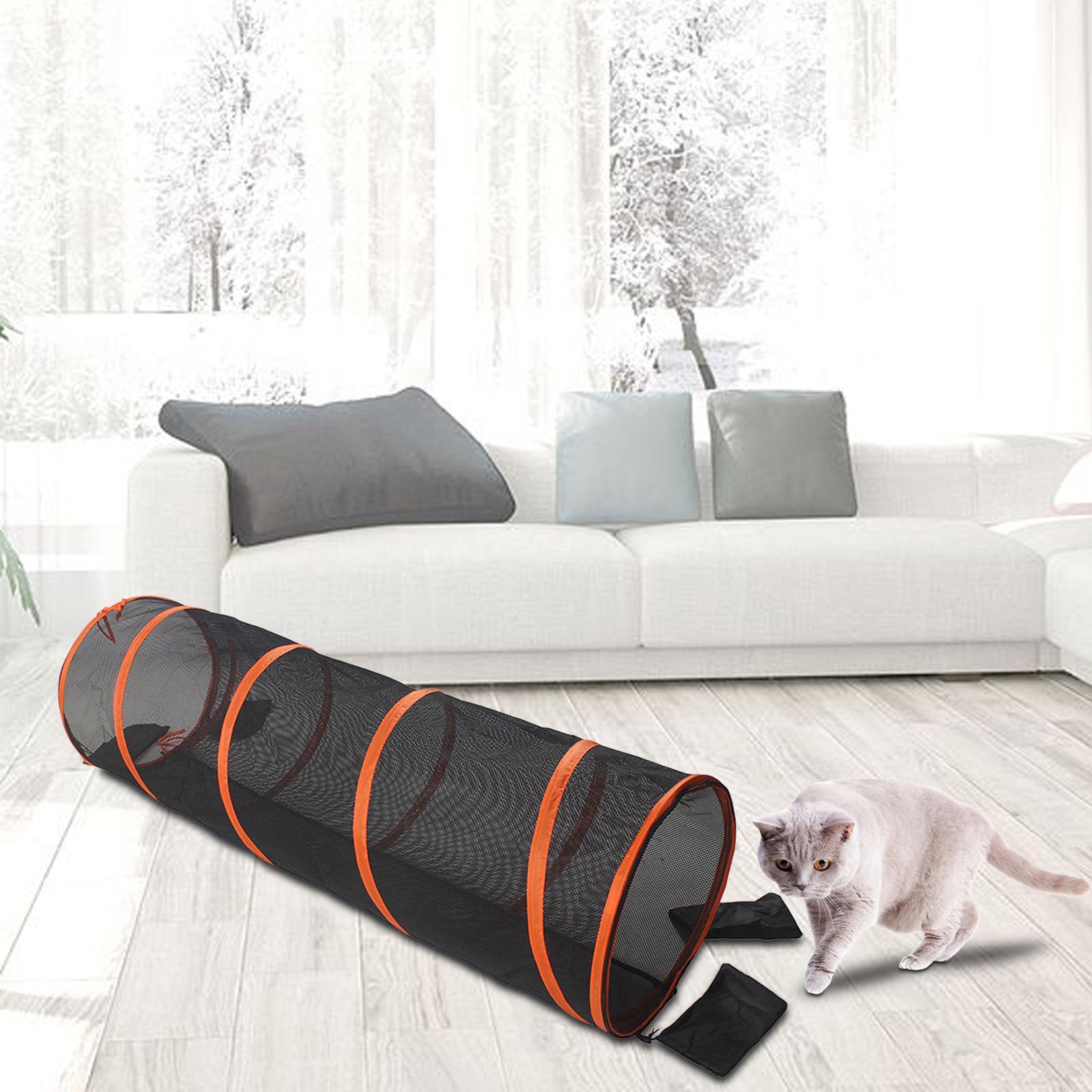 Cat Tunnel Collapsible Tube Hiding Cat Runway for Small Animals Kitten Puppy