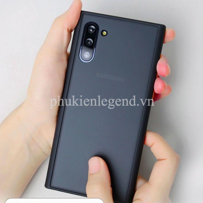 Ốp lưng trong nhám viền màu chống sốc cho SamSung Galaxy Note 10