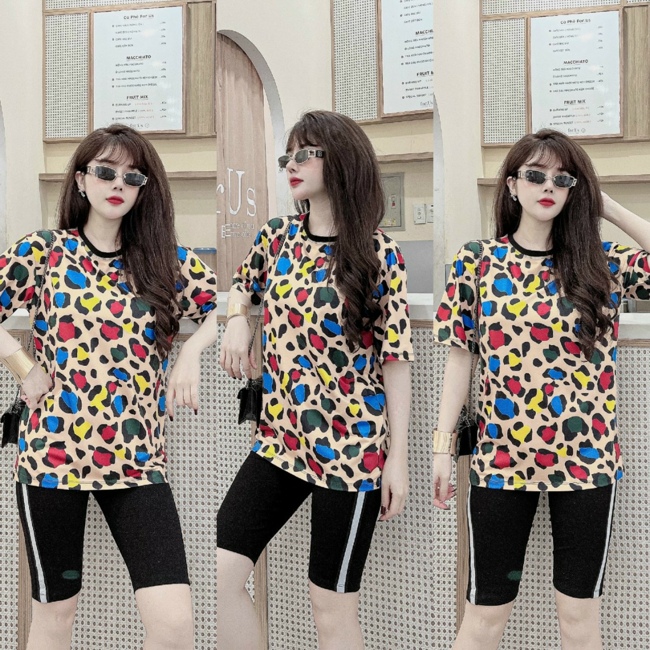 Đồ bộ ngố họa tiết beo màu in 3D