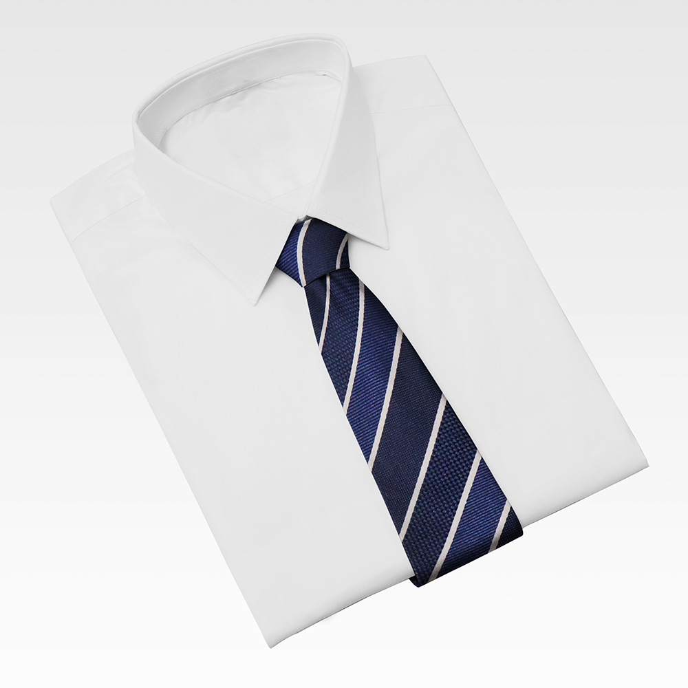 Cà vạt nam, cà vạt lụa cao cấp, cà vạt lụa tơ tằm - Cà vạt silk bản nhỏ màu xanh đen sọc CS6XDS002