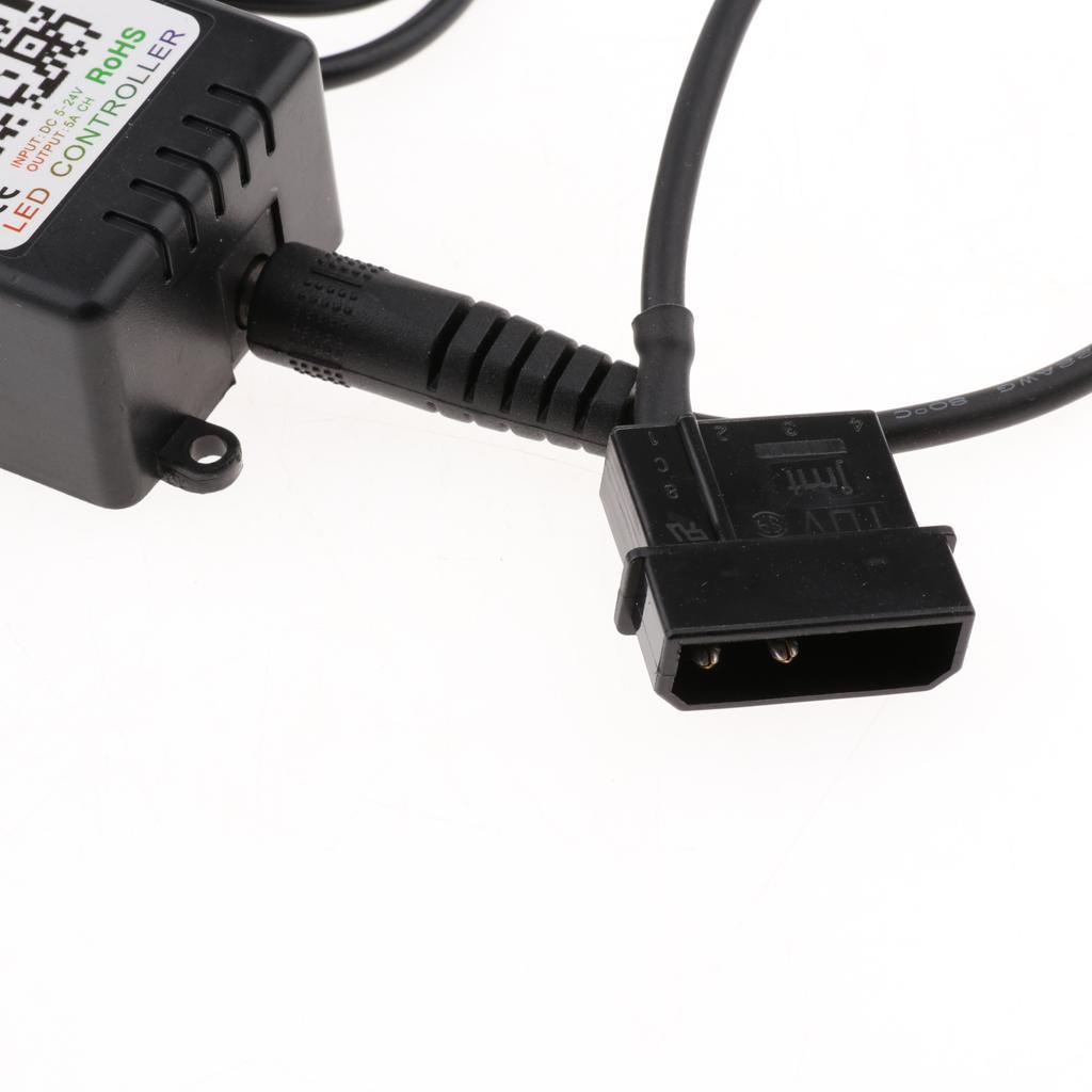1 to 4 Computer RGB LED Light Strip Splitter Hub Module for Cell Phone APP Bluetooth Control DC2.1 Connector & 4Pin Power Supply 12V