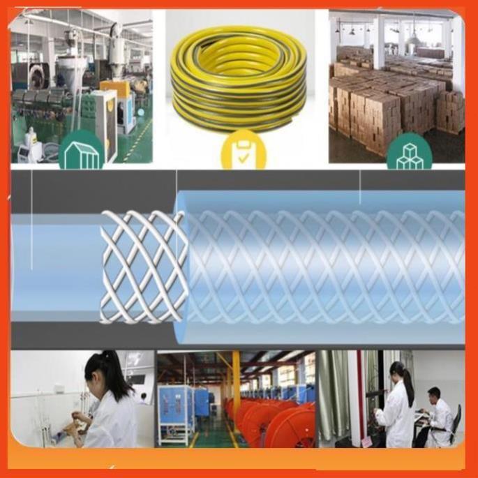 Bộ dây vòi xịt nước rửa xe, tưới cây . tăng áp 3 lần, loại 20m 206701-1 đầu đồng,cút,+ tặng đai