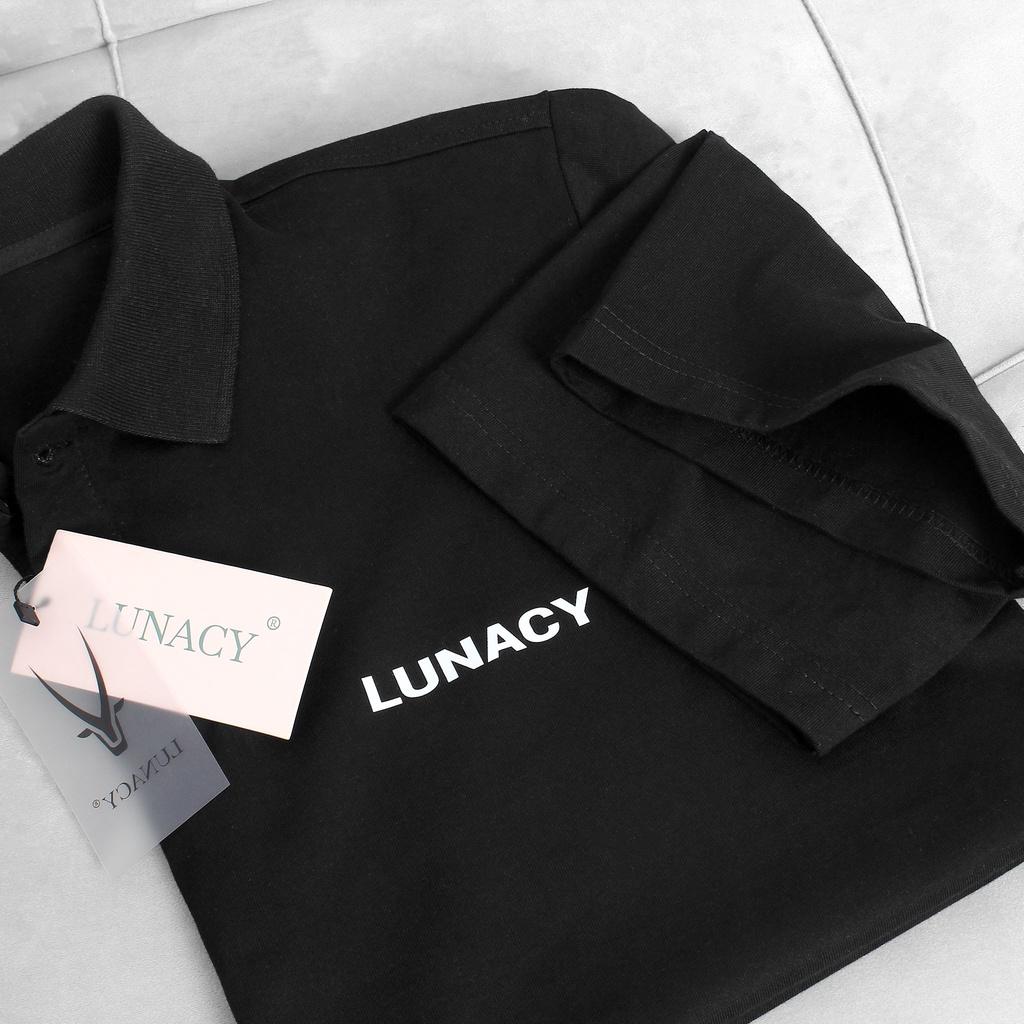 Áo thun polo BASIC phông tay lỡ nam nữ form rộng Local Brand LUNACY