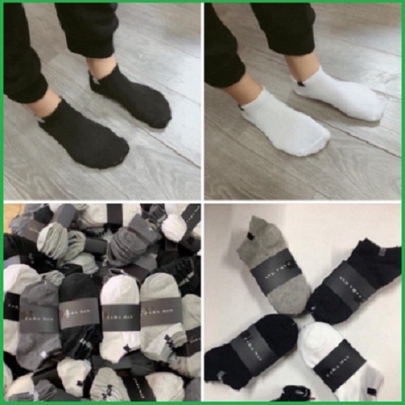 Tất Zaza man Com bo 10 đôi Tất Nam Cổ Ngắn Co Giãn Tốt,Thấm Hút Mồ Hôi ZAZA MAN hàng đẹp