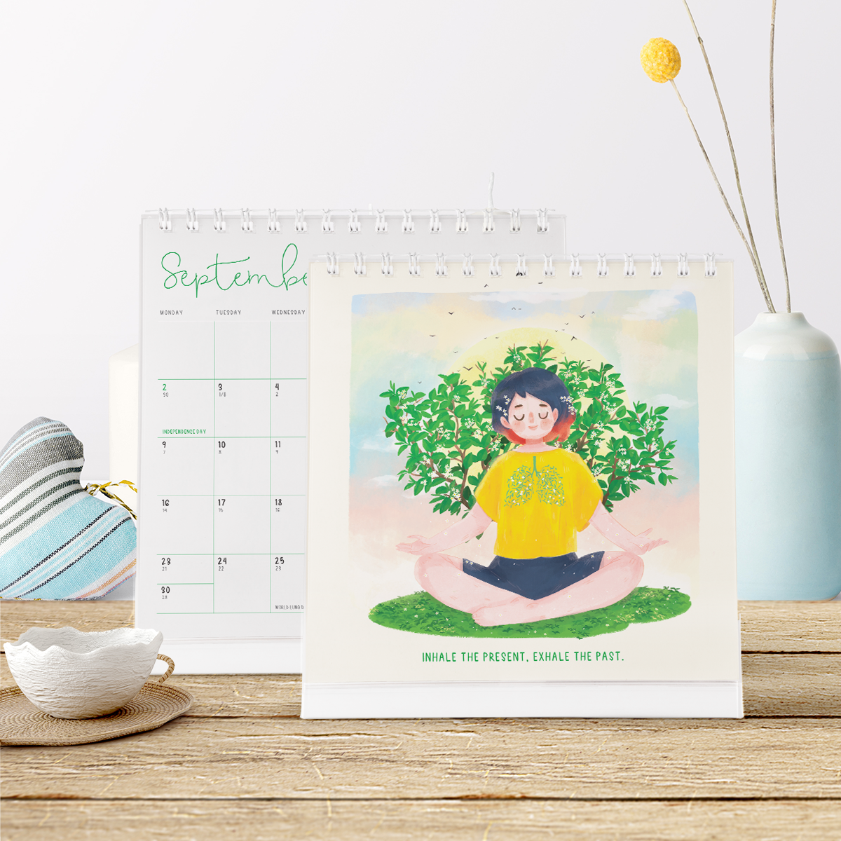 Lịch bàn 2024 SDstationery From Yourself with Love, cảm hứng phát triển bản thân, tiếng Anh, minh họa đẹp 20x24x7,5