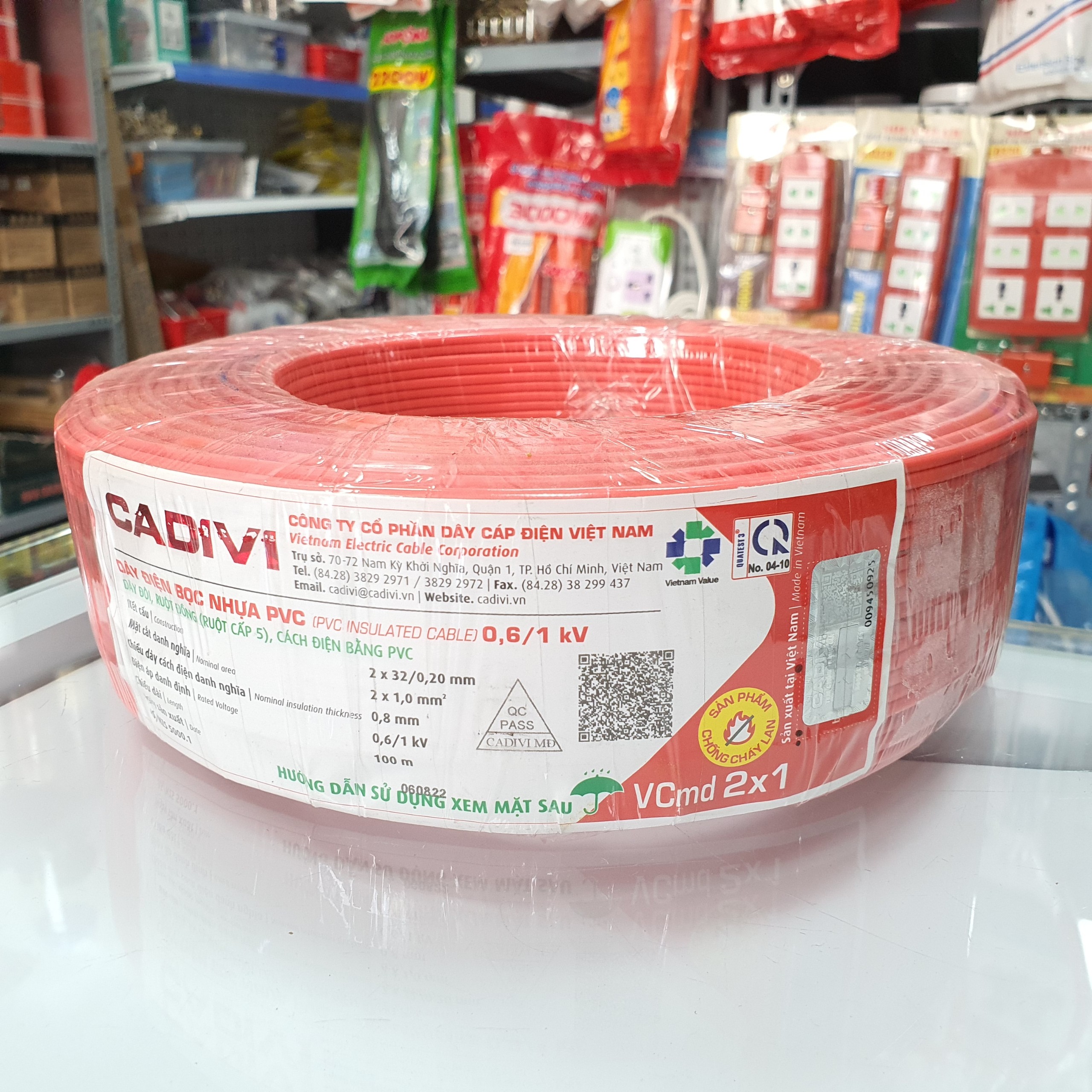 Dây điện Cadivi VCmd 2x.0.5, 2x0.75, 2x1.0, 2x1.5, 2x2.5 Dây đôi mềm (bán theo cuộn)