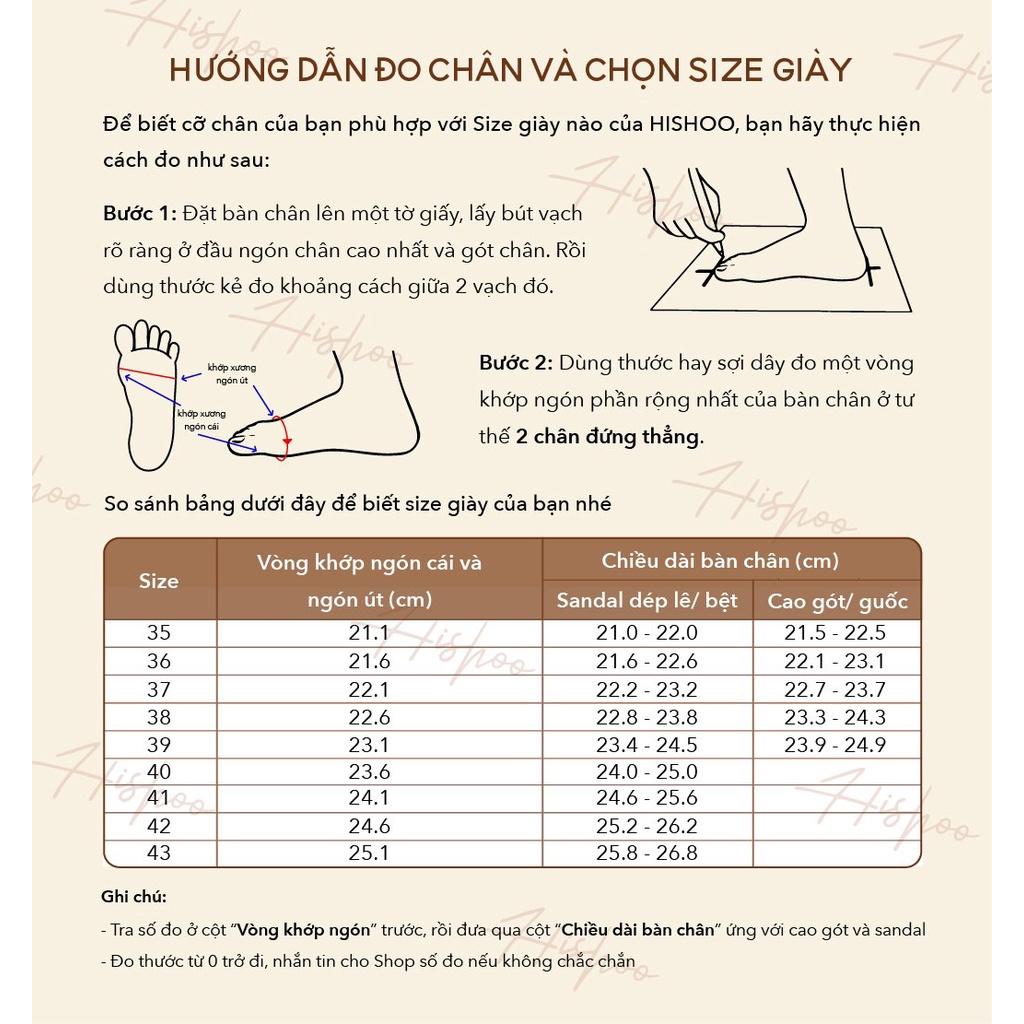 Dép sandal nữ đẹp thời trang đi biển quai dây mảnh đế bệt cao cấp chính hãng HISHOO S073