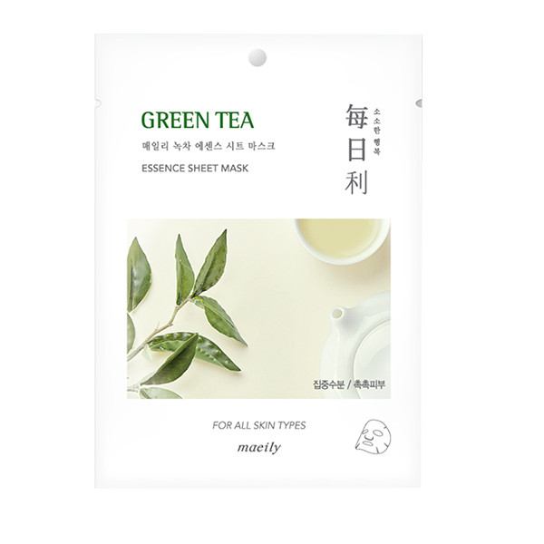 Mặt Nạ Tinh Chất Trà Xanh Dưỡng Ẩm Và Ngăn Ngừa Mụn Hình Thành Maeily Green Tea Essence Sheet Mask