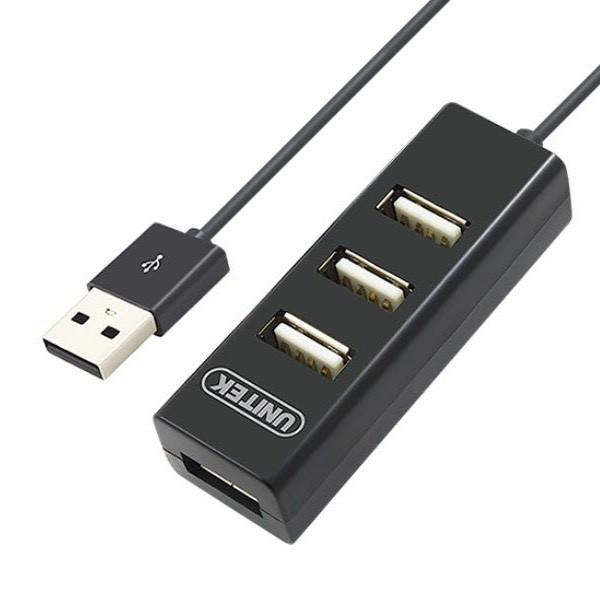 Hub USB 2.0 1 ra 4 cổng dây dài 80cm UNITEK Y-2140 - Hàng Chính Hãng