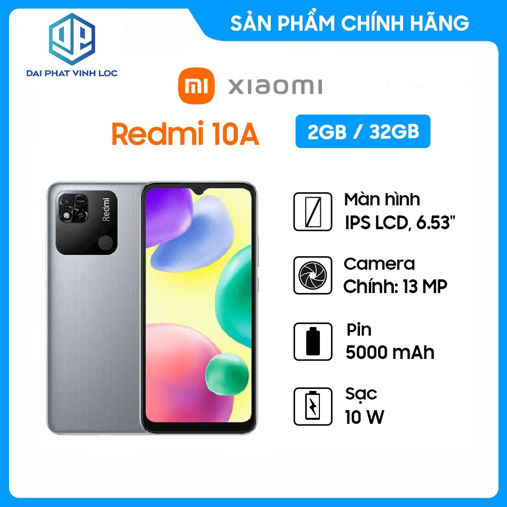 Điện thoại Giá Rẻ 10A (2GB/32GB) | Điện Thoại Gaming Quay phim Full HD, tấm nền IPS LCD chất lượng, pin 5000mAh | Điện Thoại Chụp Hình Đẹp