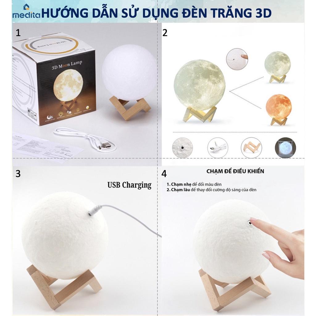 Đèn ngủ mặt trăng BENZ xông tinh dầu, phun sương tạo ẩm phòng ngủ có 3 chế độ màu sắc phiên bản PREMIUM fullbox tặng đế gỗ
