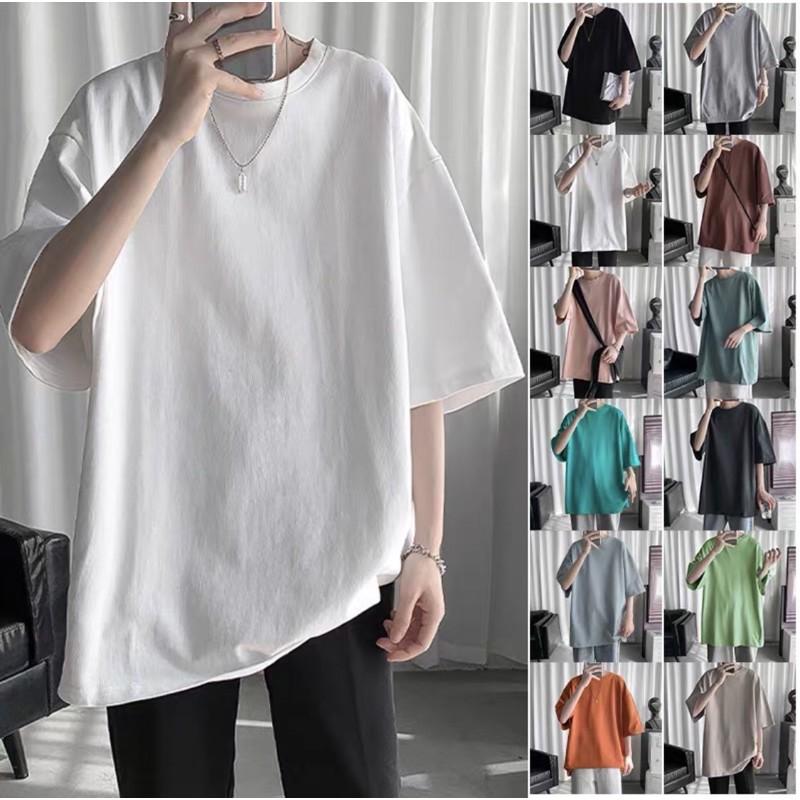 Áo thun Unisex 20We Basic Tee phông trơn nam nữ RP_01 tay lỡ oversize form rộng 4 màu