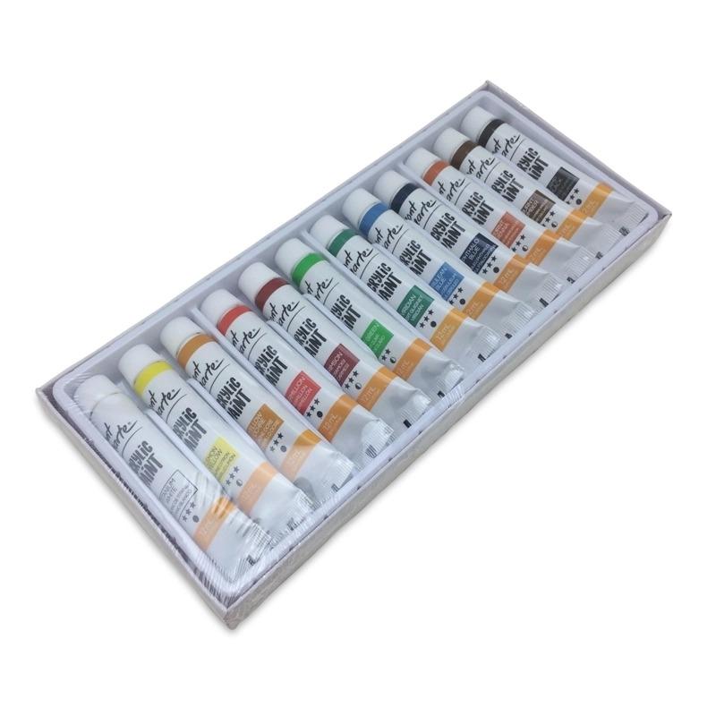 Bộ 12 Màu Vẽ Acrylic Mont Marte 12 ML PMHS0026 (Mẫu Bao Bì Giao Ngẫu Nhiên)