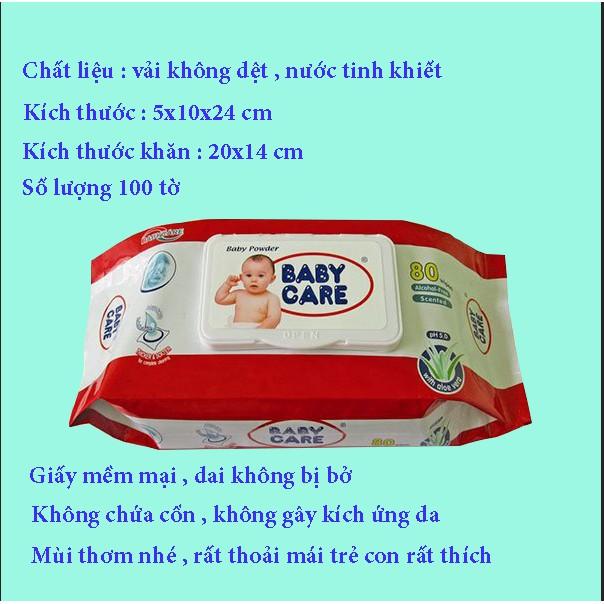 Khăn ướt, giấy ướt Baby Thiên Phúc 100 tờ hàng đẹp chất lượng cao