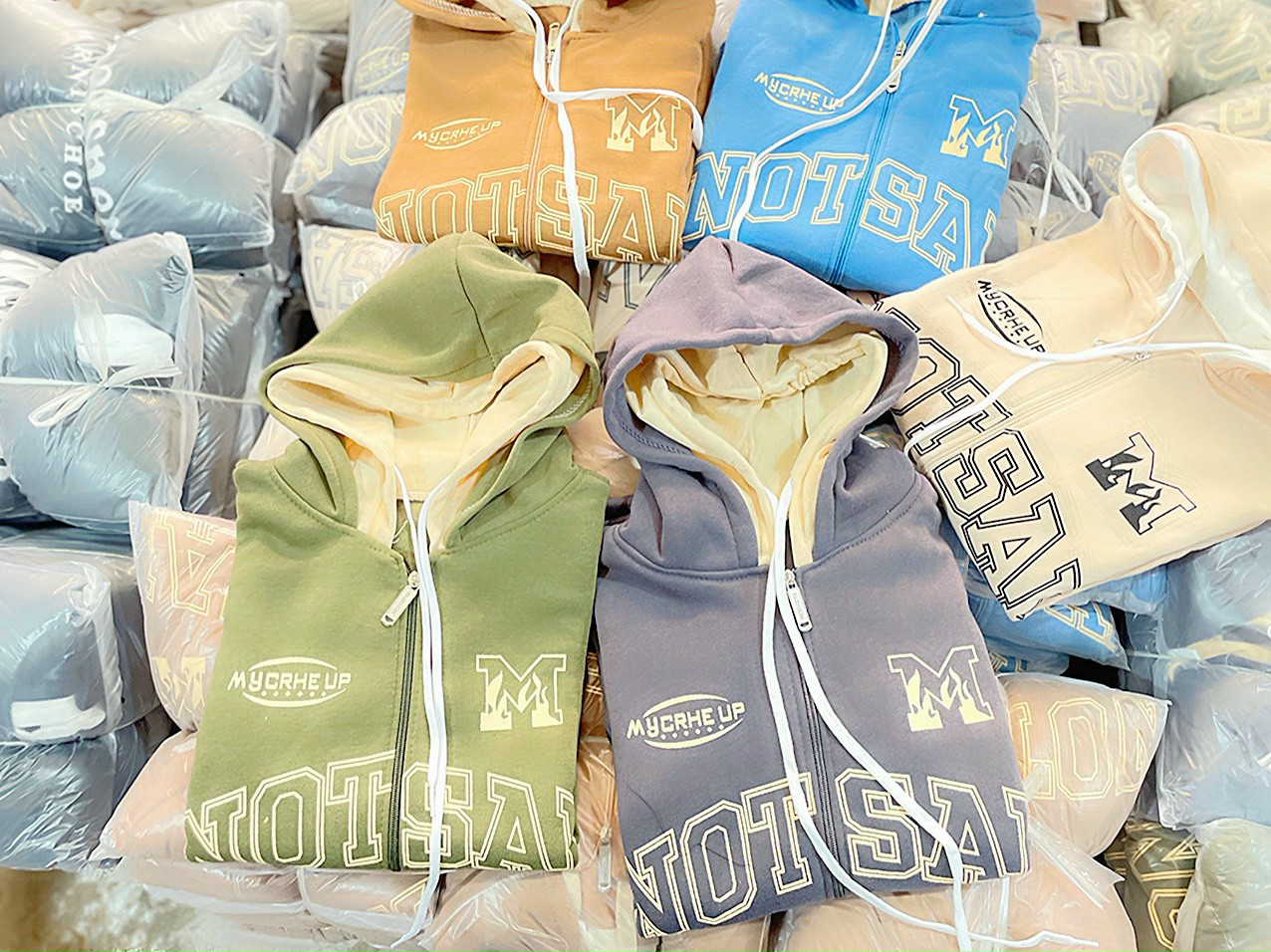 ÁO khoác hoodie form rộng [CÓ ẢNH THẬT] Áo khoác hoodie nam nữ form rộng hai nón NOT SAD