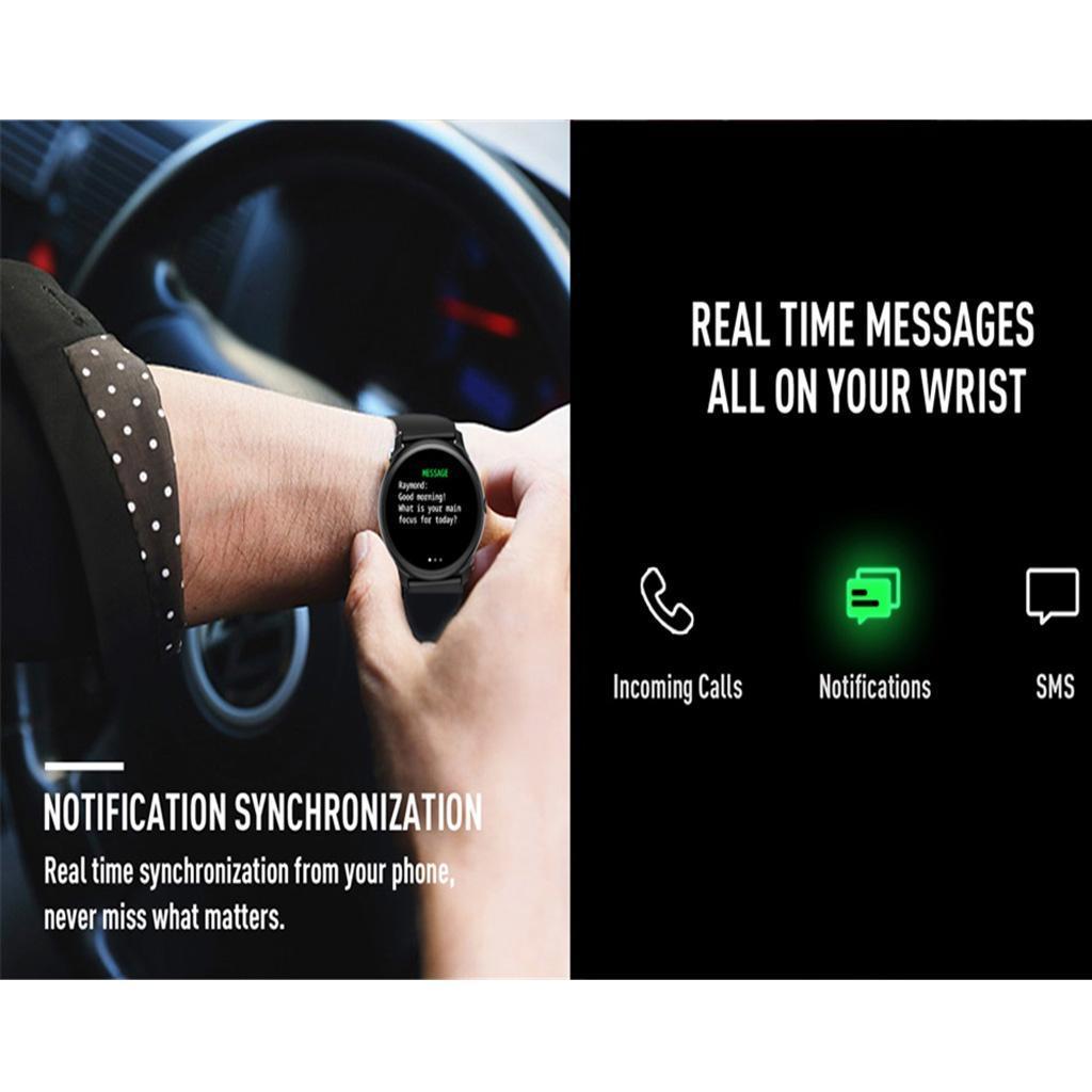 Bluetooth Smart Watch Heart Rate Blood Sport Fitness Tracker Bracelet Black