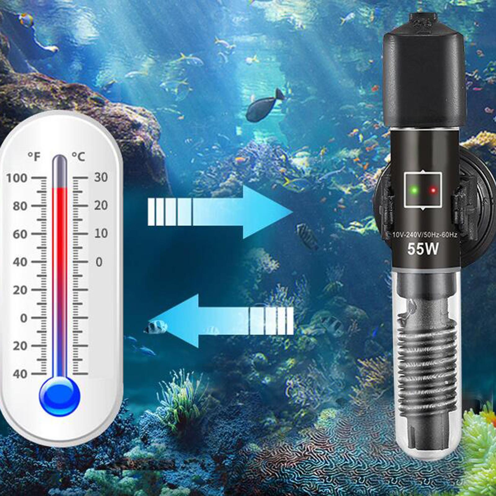 2x Aquarium Fish Tank Heater Submersible Thermostat Heater for Freshwater